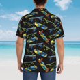 thumbnail image 4 of Bingfone Colorful Skateboard for Men's Short Sleeve Button Down Shirts Hawaiian Beach Shirt,Small, 4 of 7
