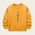thumbnail image 2 of Makaor Sweatshirt Boys Girls Crew Neck Pullover Graphic Long Sleeve Coats Shirts Fleece Cute Fall Winter Clothes Yellow, 2 of 5