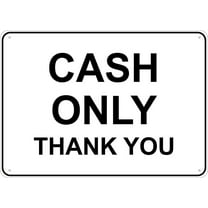 Cash Only Thank You Sign Metal Signs Aluminum Sign Pre-Drilled Holes For Easy Mounting Indoor Or Outdoor Use For Fence Door Or Gate,8×12 inch