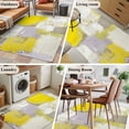 thumbnail image 5 of Yellow Area Rug 4x6 FT, Non Slip Kids Room Carpet, Modern Geometric Grey Oil Painting Abstract Washable Soft Floor Carpet Non-Shedding Throw Rug for Dorm Kitchen Study Room Home Office Bedside, 5 of 9