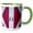 Green/White, variant on 3drose, Massachusetts, Cape Ann, Gloucester, Barn Door Detail, 11oz Two-tone Green Mug