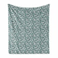 thumbnail image 1 of Pastel Soft Flannel Fleece Blanket, Continuous Soft Tones Abstract Romantic Flower Summer Blossoms Illustration, Cozy Plush for Indoor and Outdoor Use, 50" x 70", Rose and Cadet Blue, by Ambesonne, 1 of 5