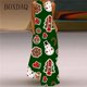 thumbnail image 5 of Vestido largo informal de Navidad para mujer, traje holgado sin mangas, estampado elegante, para fiesta, primavera y verano, 2024, 5 of 5