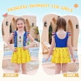 thumbnail image 6 of Marendyee Girls Princess Swimsuits One Piece Short Sleeve Swim Dress with Skirt UPF 50+ Floral Bright Bathing Suits for 3-10 Years, 6 of 18