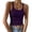 3# Purple, variant on Sleeveless Tank Top for Women Spaghetti Strap Form Slim Fitting Scoop Neck Ribbed Knit Basic Cami Shirts Army Green L
