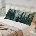 thumbnail image 4 of Dark Green Forest Body Pillow Cover 20 x 60 Inch Decorative Pillow Cover Nature Mountain Pine Tree Vintage Lumbar Pillowcase Seasonal Rectangle Cushion Case for Couch Sofa Bed Living Room, 4 of 9
