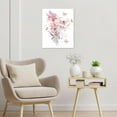 thumbnail image 4 of Pink Flower Wall Art Pink Butterfly Grey Leaf Canvas Wall Art for Bedroom Fantasy Floral Painting Wood Framed Prints Wall Decor for Living Room Bathroom,12x16 inches, 4 of 6