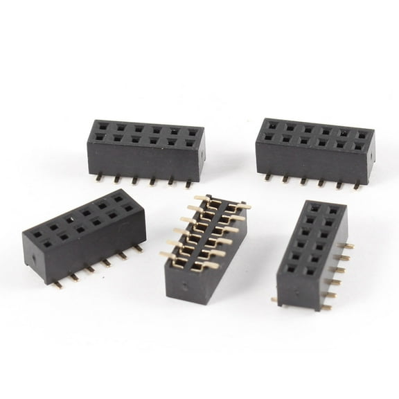 5Pcs 2mm Pitch Dual Row 12Pins PCB Mounting SMT Female Header Connector