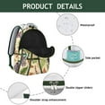 thumbnail image 3 of Small Floral Print School Backpack for Students Multifunctional Travel Bag with Colorful Watercolor Flower Pattern, Adjustable Straps for Everyday Use, 3 of 5