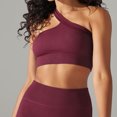 thumbnail image 3 of Mittory Women's One Shoulder Ribbed Knit Seamless Backless Sleeveless Going Out Trendy Tank Tops Summer Yoga Crop Tops, 3 of 4
