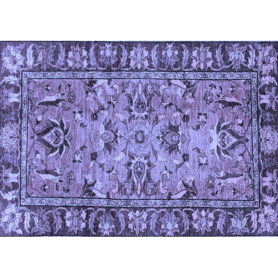 Ahgly Company Indoor Rectangle Abstract Blue Modern Area Rugs, 2' x 4'