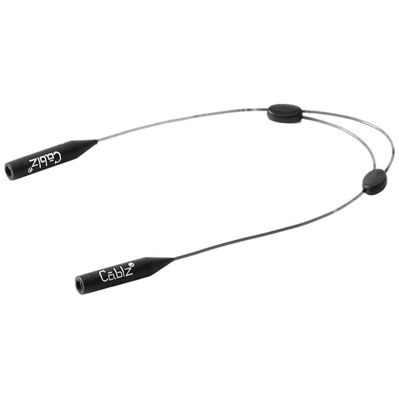 Cablz Monoz Adjustable Eyewear Retainer | Monofilament-Like Line, Adjustable, Off-The-Neck Eyewear Retainer, 14 in (Black)