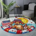 thumbnail image 6 of Round Area Rug, Dog18 Non-Slip Floor Mat, Soft Washable Carpet for Living Room Bedroom Decor 31 Inch, 6 of 6