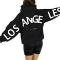 thumbnail image 2 of Oversize Hoodies for Women Trendy Fashion Letter Print Long Sleeve Hooded With Pocket Plus Size Clothes Outfits Black, 2 of 4