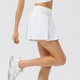 thumbnail image 6 of Sngxgn Skirts Basic Casual Versatile Stretchy High Waist Ribbed Mini Skirt(White,xs), 6 of 7