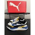 thumbnail image 1 of PU & MA XRay Speed Wide Lace Up Men's Black, Blue, Yellow Sneakers, Size 8.5, 1 of 5