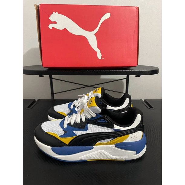 PU & MA XRay Speed Wide Lace Up Men's Black, Blue, Yellow Sneakers, Size 8.5