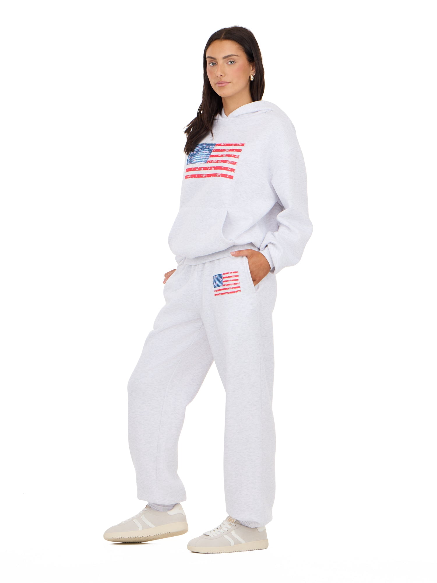 Forever 21 Women's and Women's Plus Americana Fleece Jogger Sweatpants, Sizes XXS-4X