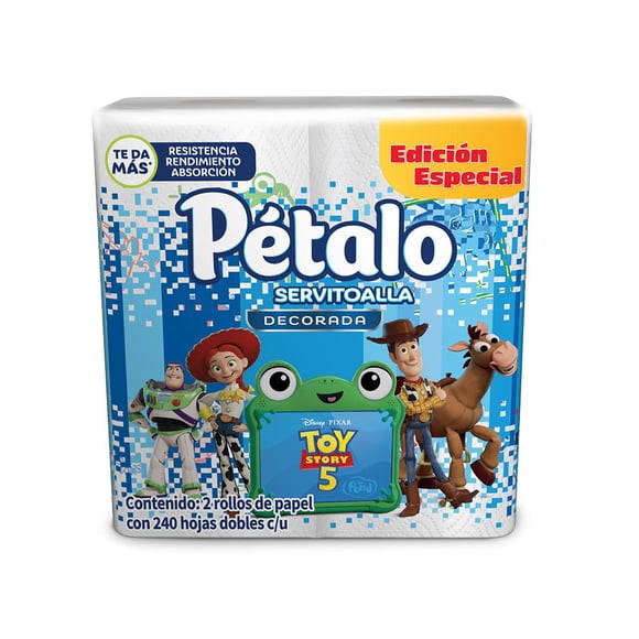 Servitoalla Pétalo Toy Story 2 rollos con 240 hojas dobles c/u