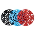 thumbnail image 3 of Decorative Cast Iron Metal Trivets (Set of 3, Black/Red/Blue), 3 of 6