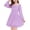 Purple, variant on Lanbubble Girls Dresses Puff Long Sleeve Square Neck Homecoming Dress Cute A-Line Pink Dress For Teens 8-14 Years