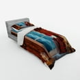 thumbnail image 3 of Ambesonne Christmas Bedding Set 4 Pcs, Frozen Snowy House, Queen, Red Blue, 3 of 3