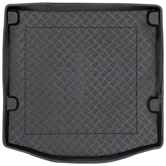 Rezaw-Plast Trunk Mat for Ford Focus Sedan 2012 2013 2014 2015 2016 2017 2018 Custom Fit Cargo Liner PE Waterproof Raised Edges Odorless Anti-Slip Easy to Clean No Trimming Black