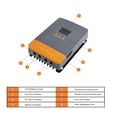thumbnail image 3 of Controlador de Carga Solar, Alta Eficiencia de Conversión 80a Disipacia de Calor Eficiente 12V 24V 36V 48V MPPT Controlador de Carga Solar Compatibilidad para RV, 3 of 7