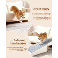 thumbnail image 4 of Dog Ramp for Couch Sofa and Low Bed, 15.7" W Foldable 2-in-1 Pet Steps & Ottoman, Non-Slip Wooden Pet Stairs for Small Senior Injured Dogs & Cats, 4 of 6