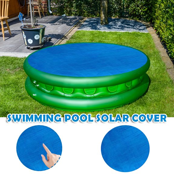 9.8ft Round Solar Pool Cover for Above Ground Metal Frame Pools - 210D Heavy-Duty Fabric, Durable, Tear-Resistant, Heats Water, Reduces Evaporation - Ideal for Inground Pools