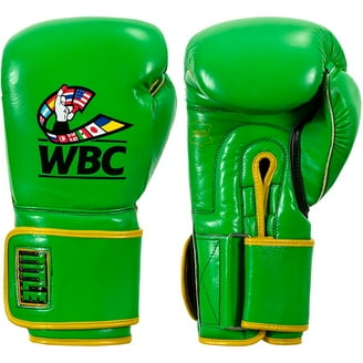 Title Boxing WBC Pro Fight Leather Lace Up Gloves - 10 oz. - Green