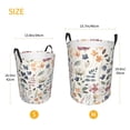 thumbnail image 3 of Sikiie Watercolor Floral Print Round Dirty Clothes Basket, Waterproof Standing Foldable Storage Basket, for Laundry Room, Bedroom, Bathroom Storage-Medium, 3 of 6