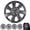 Black, variant on BDK (4-Pack Premium 15"" Wheel Rim Cover Hubcaps OEM Style Replacement Snap On Car Truck SUV Hub Cap - 15 Inch Set, KT-1008-15_df
