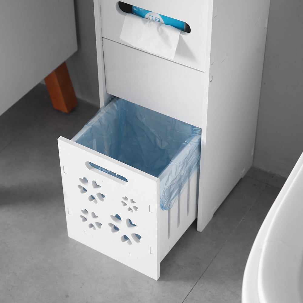 3-Tier Slim Bathroom Organizer Freestanding Floor Storage Narrow