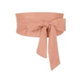 thumbnail image 1 of Cinturón Obi sólido para mujeres de tallas grandes INSPIRE CHIC, cinturón de lazo autoadherente, cinturón ancho para cintura de vestido 22.05-32.28" color coral, 1 of 6