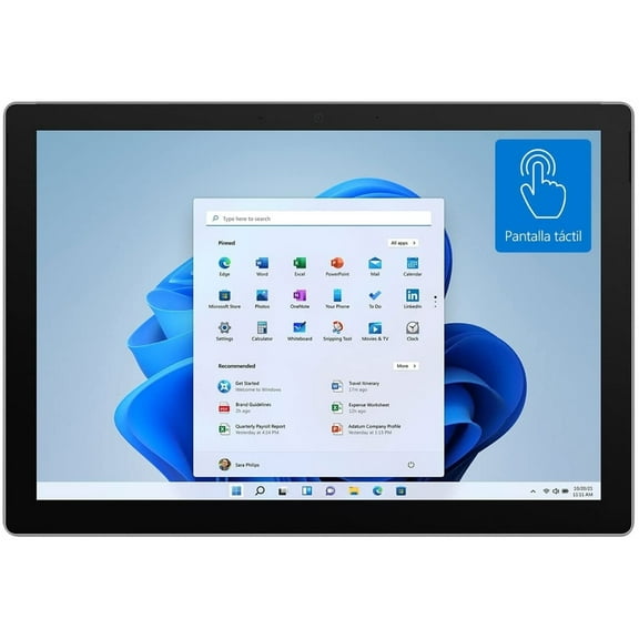 Pre-Owned Microsoft Surface Pro 7 12.3" Tablet 128GB WiFi 4.2GHz, Platinum (Fair)