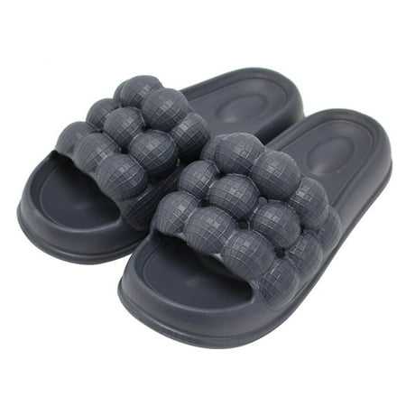

Homadles Men s Slippers House Shoe- Thick Sole Outside New on Sale Gray Size 9