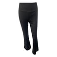 thumbnail image 3 of Pantalones de mujer de moda y casuales, de cintura baja y corte acampanado, en color liso, 3 of 3