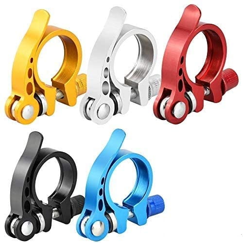 Bicycle Quick Release Seat Post Clamp 5 Pieces, Aluminum Alloy Quick