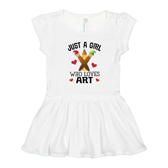 Inktastic Artist Just A Girl Who Loves Art Girls Toddler Dress