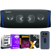 Sony SRS-XB43/B EXTRA BASS Portable Bluetooth Speaker (Black) Bundle with Tech Smart USA Audio Entertainment Essentials Bundle 2020 + Deco Gear Power Bank 8000 mAh w/ Wireless Device Charging