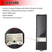 8974174690 Master Power Window Regulator Controller Switch Button Fit for Isuzu D-Max Dmax Pickup 2012-2019, 12 Pins on Left Hand Drive for 4-Door