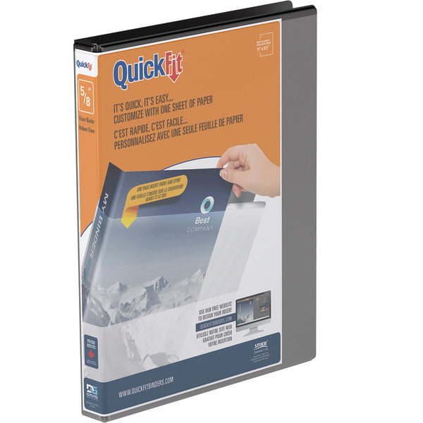 Stride Quickfit Angle D Ring View, 8 1 2 X 11 Landscape Binder