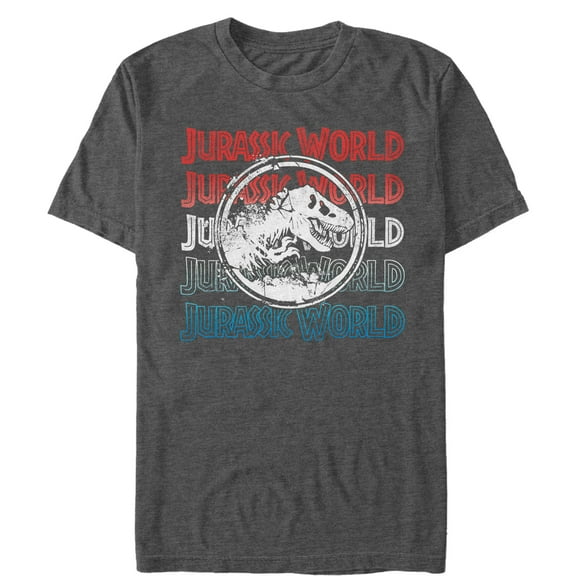 Men's Jurassic World: Fallen Kingdom 4th of July Logo Graphic Tee Charcoal Heather X Large
