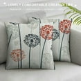 thumbnail image 3 of COMIO  Dandelion Throw Pillow Cushion Cover, Abstract Wildflower Silhouettes Botanical Inspirations Meadow in Summer Season, Decorative Square Accent Pillow Case, White Mustard, 3 of 5
