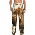 thumbnail image 6 of Cauagu Cute Calf Butterflies A Mens Pajama Pants Sleep & Lounge Pants,PJ Bottoms with Pockets-Large, 6 of 7