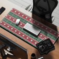 thumbnail image 2 of Long Mouse Pads for Desk,Red and Green Christmas Snowman Pattern Desk Mats on Top Of Desks, Desk Mouse Pad Extra Large with 3mm Non-Slip Base and Stitched Edge for Gaming,Office,Work,Home 35.4x15.7in, 2 of 5
