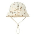 thumbnail image 3 of Moocorvic Toddler Bucket Hats Cute Print Baby Sun Hat Wide Brim Summer Outdoor Hat with Chin Strap, 3 of 4