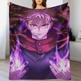 thumbnail image 5 of Jujutsu Blanket Kaisen Gojo Flannel Throw Blankets Soft Pile Cozy Plush Throw Blanket for All Seasons, 3D Printed Warm Blanket for Sofa Beds Home Decor, 5 of 10