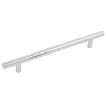 Bar Cabinet Pull, 160 Millimeters, 220mm Overall Length, Polished Chrome by Stone Harbor Hardware